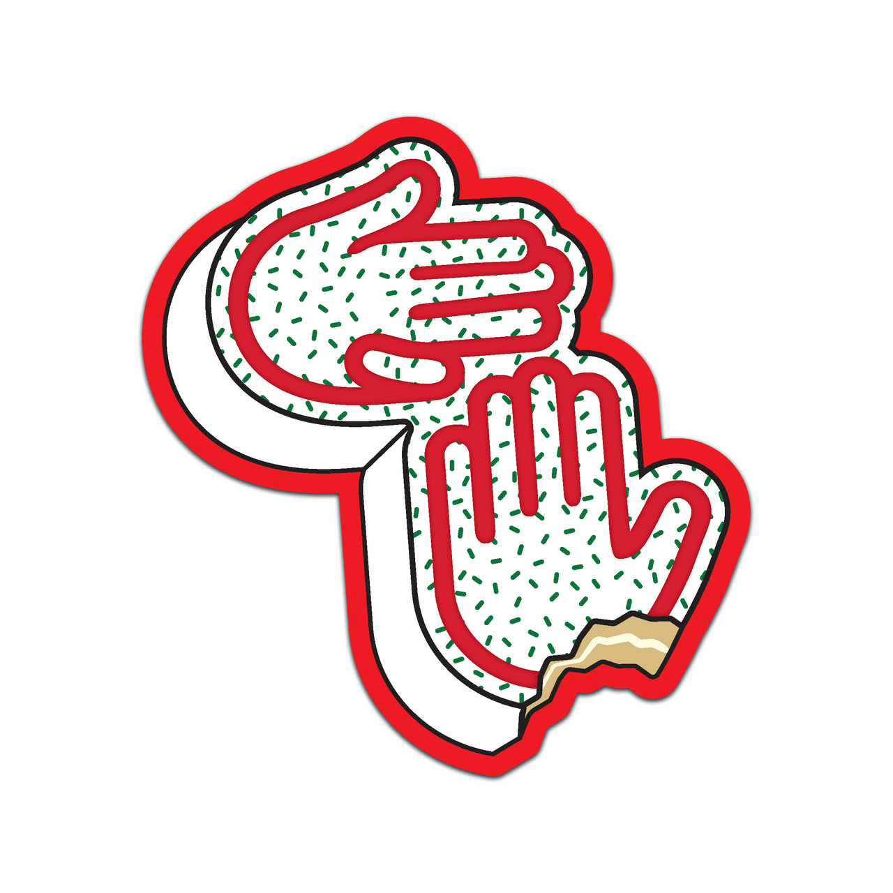 Christmas Cake Hands Sticker