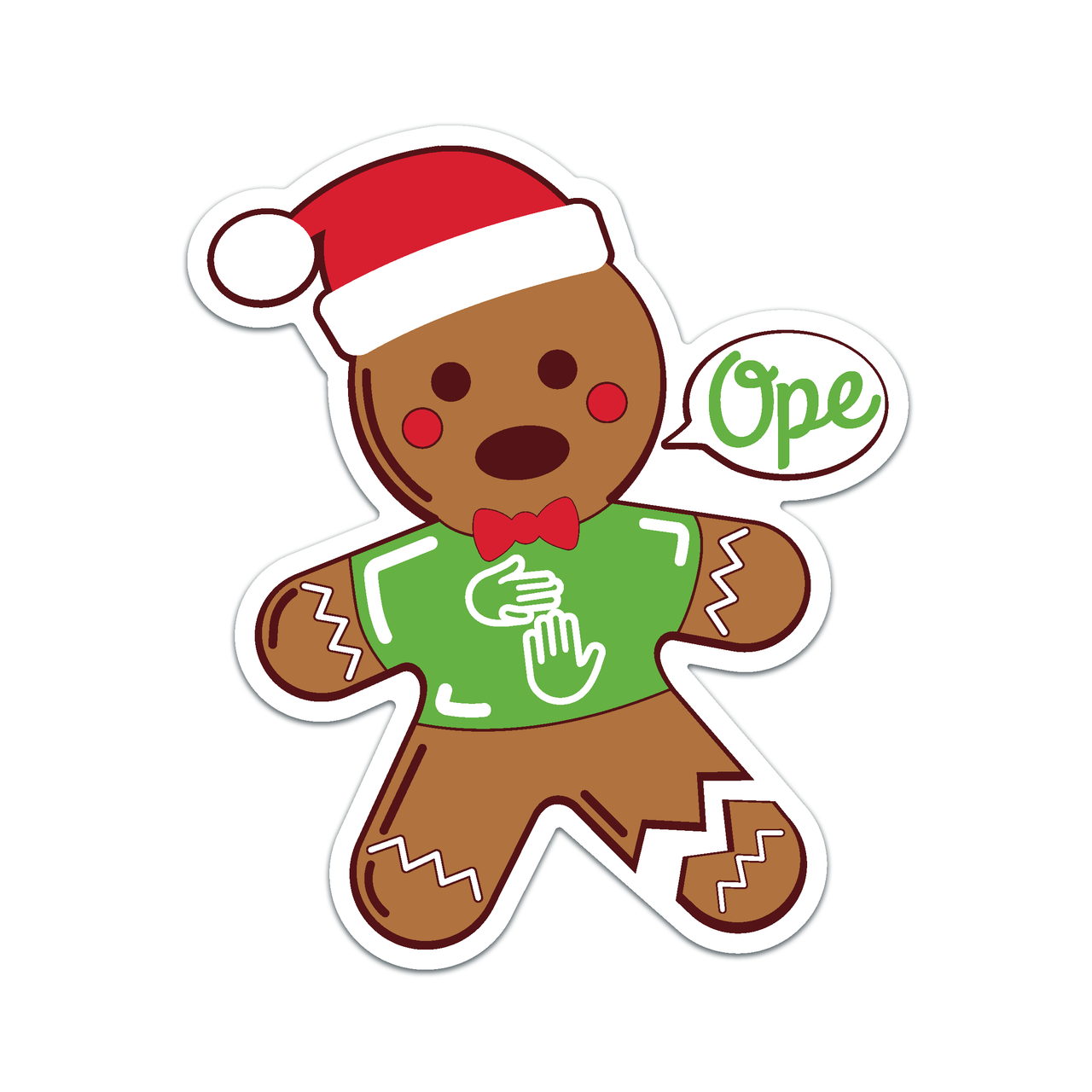 Gingerbread Man Sticker