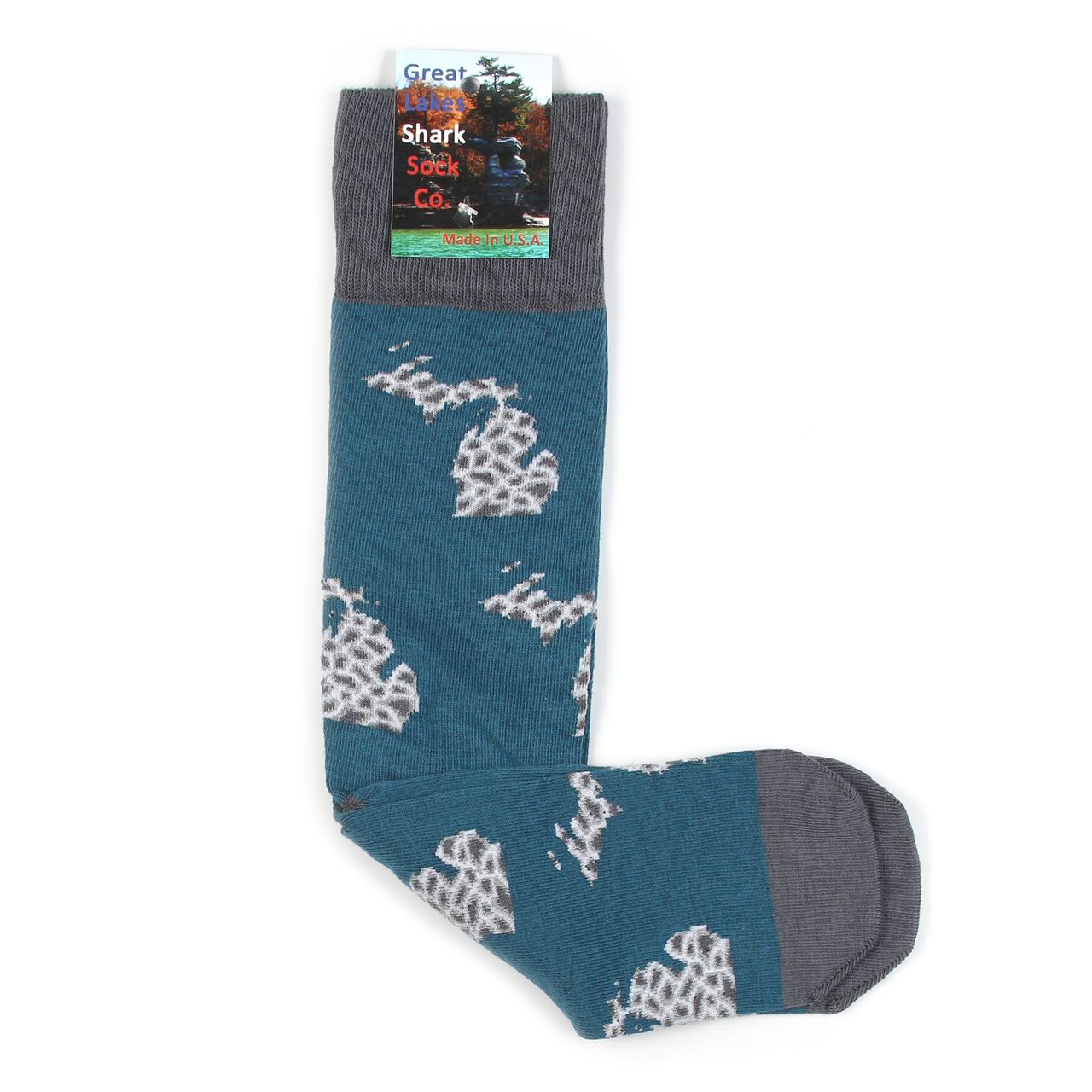 Petoskey Print Crew Socks