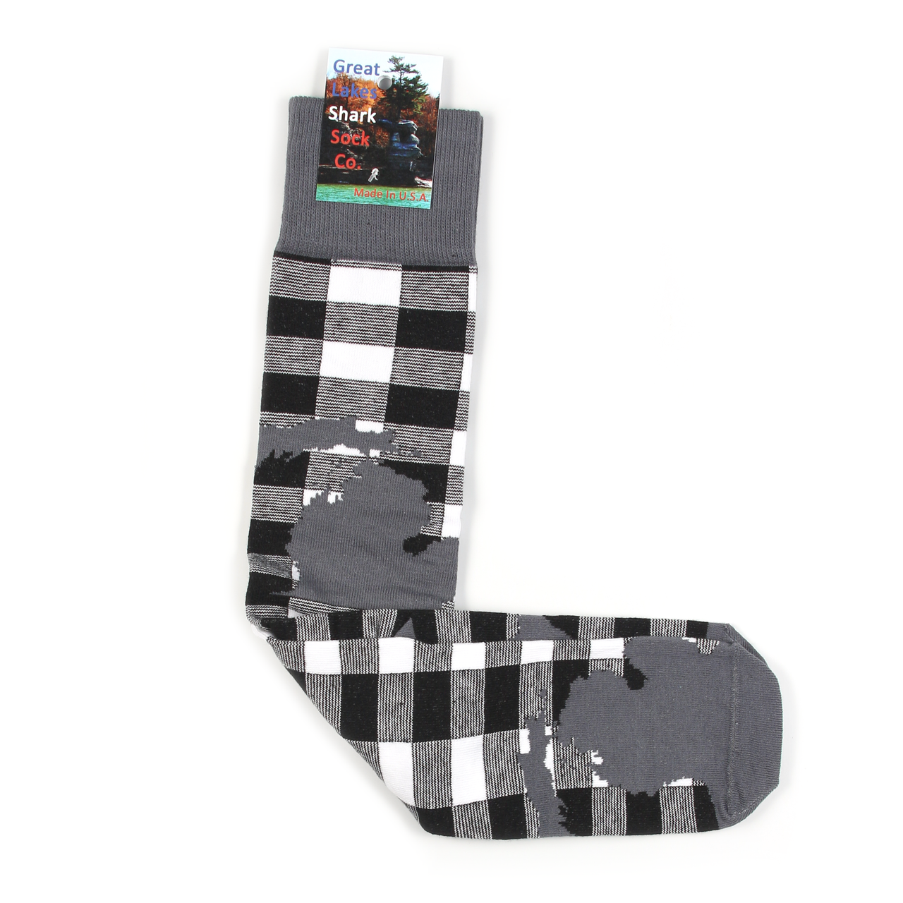 Michigan Plaid Crew Socks