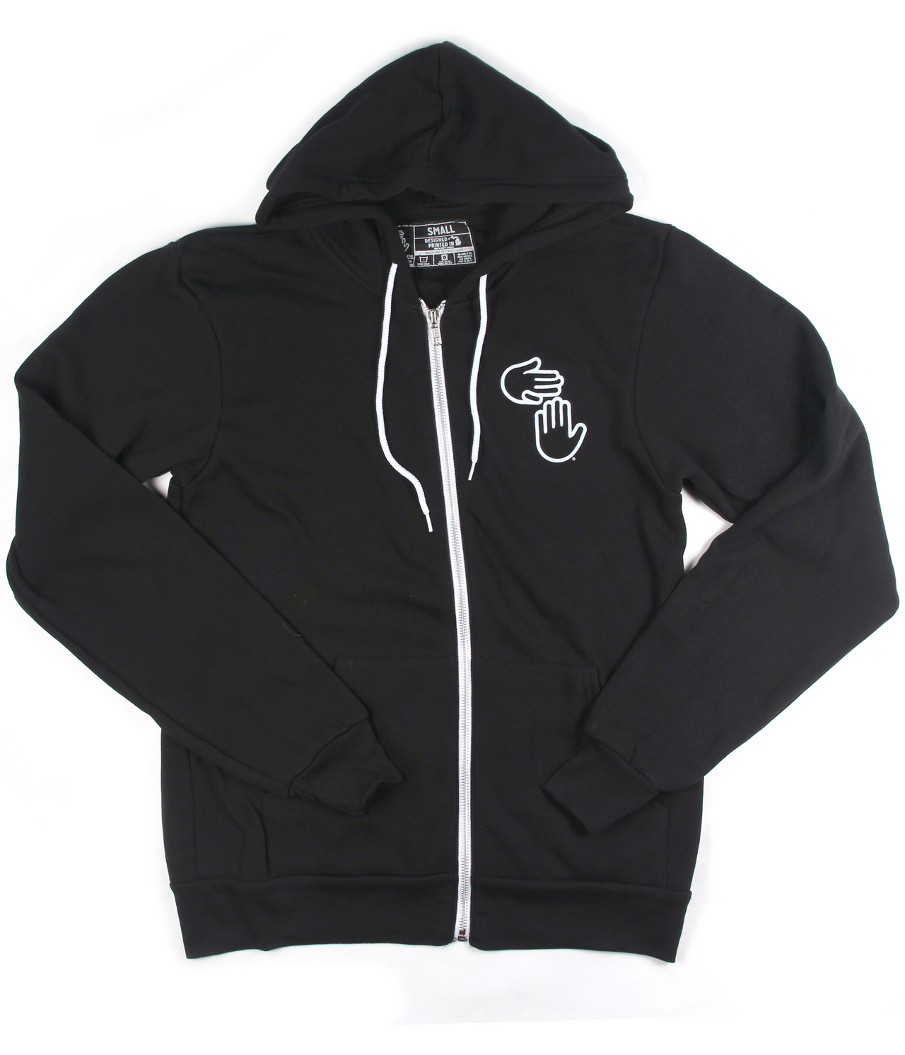 Michigan Hands Zip Hoodie (Black)