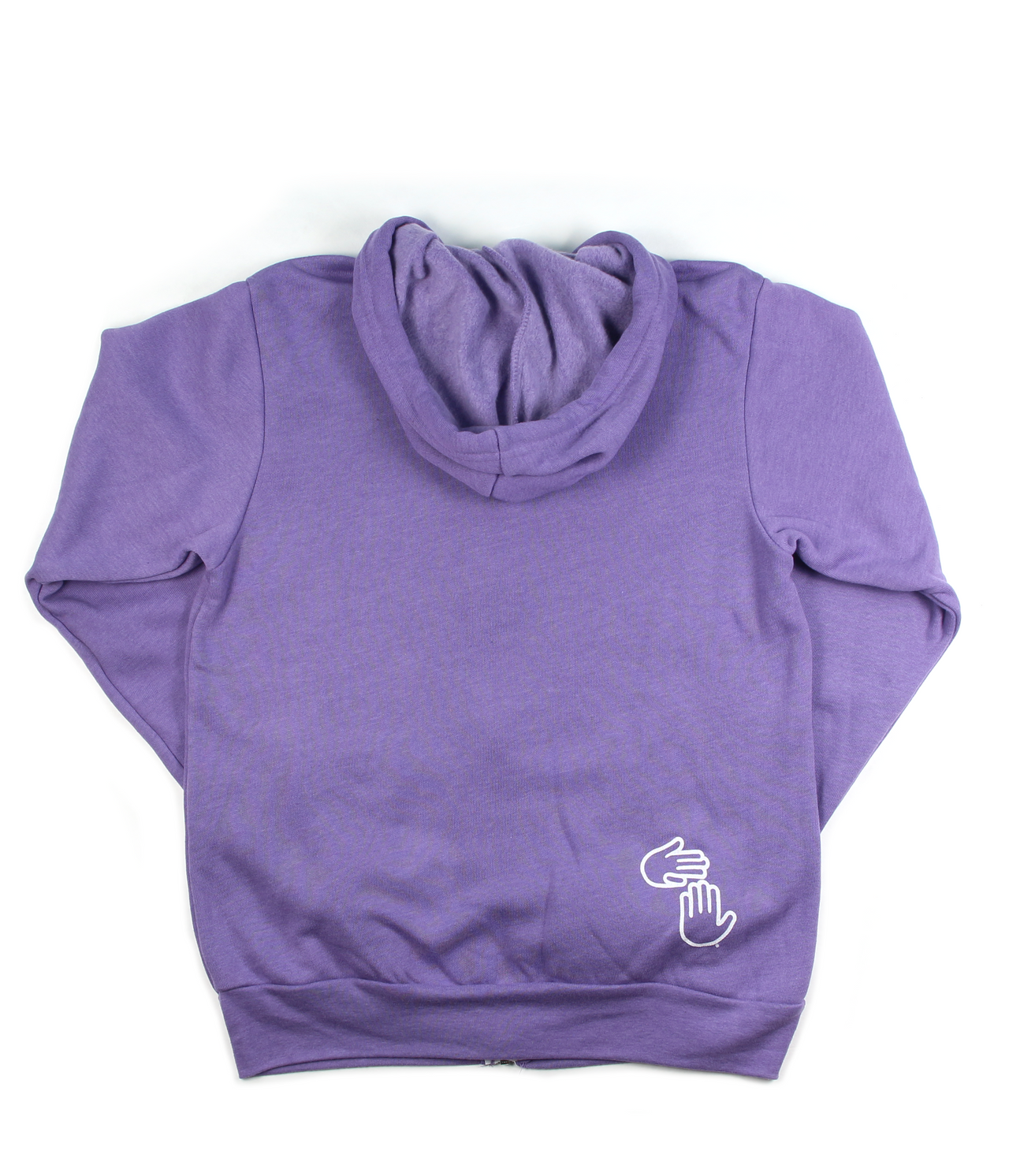 Michigan Hands Zip Hoodie (Heather Purple)
