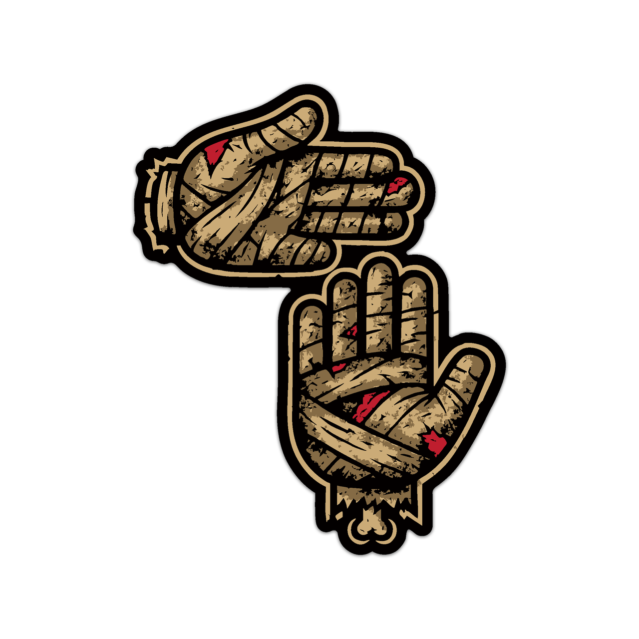 Mummy Hands Sticker