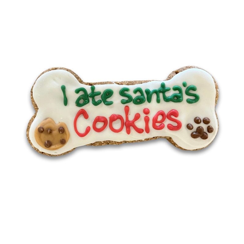 Santa Cookie Thief Dog Bone