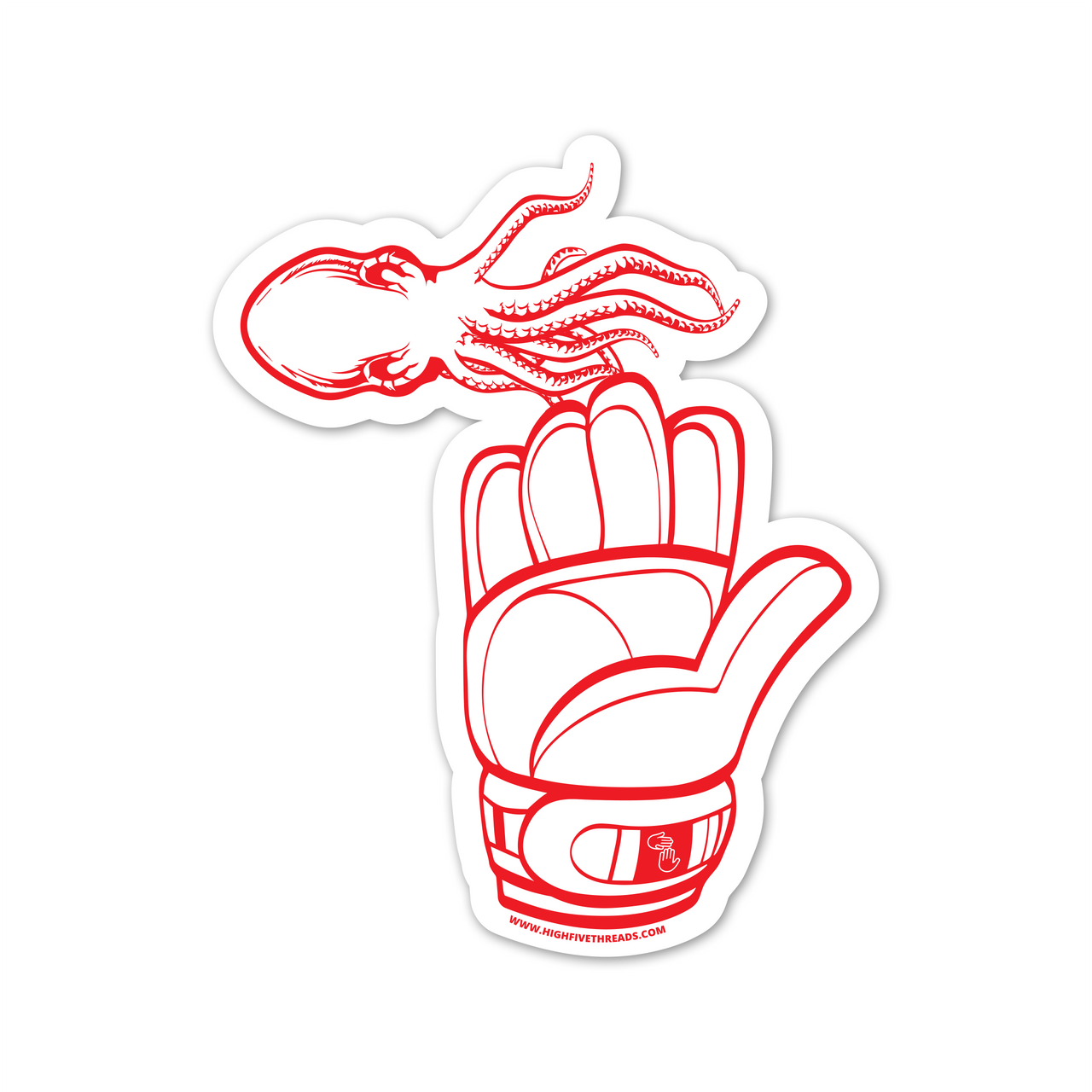 Hockey in the Glove Sticker
