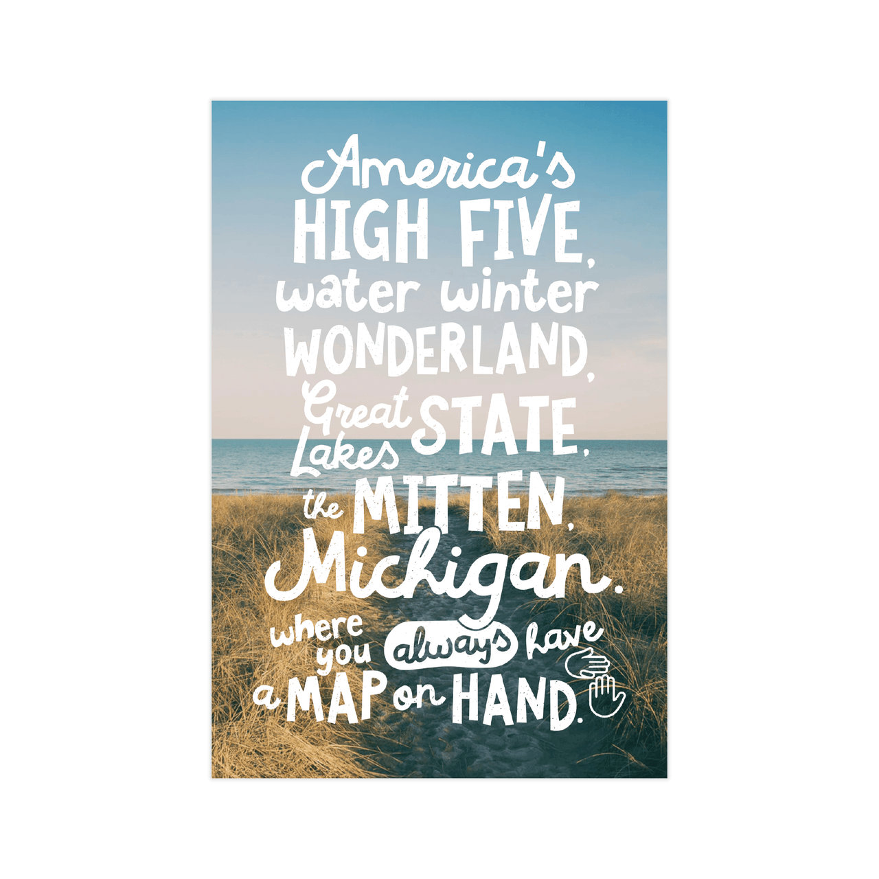 Map on Hand Postcard