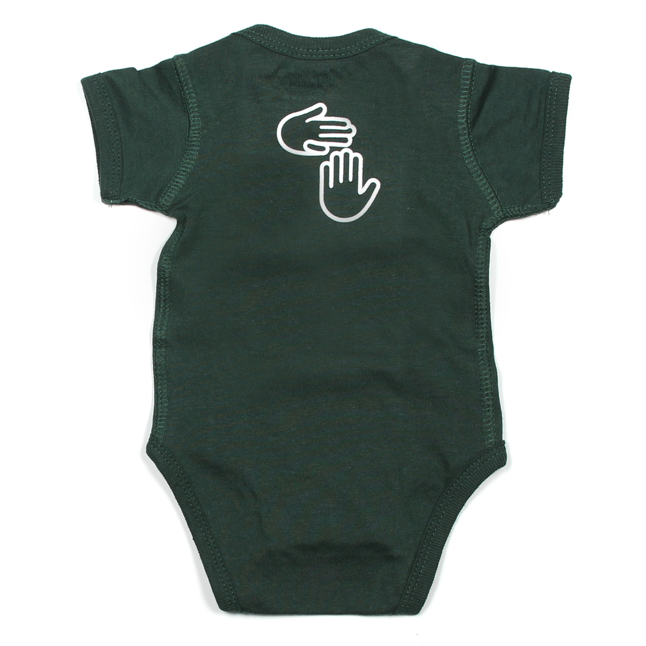 Michigan Hands Onesie (Green & White)