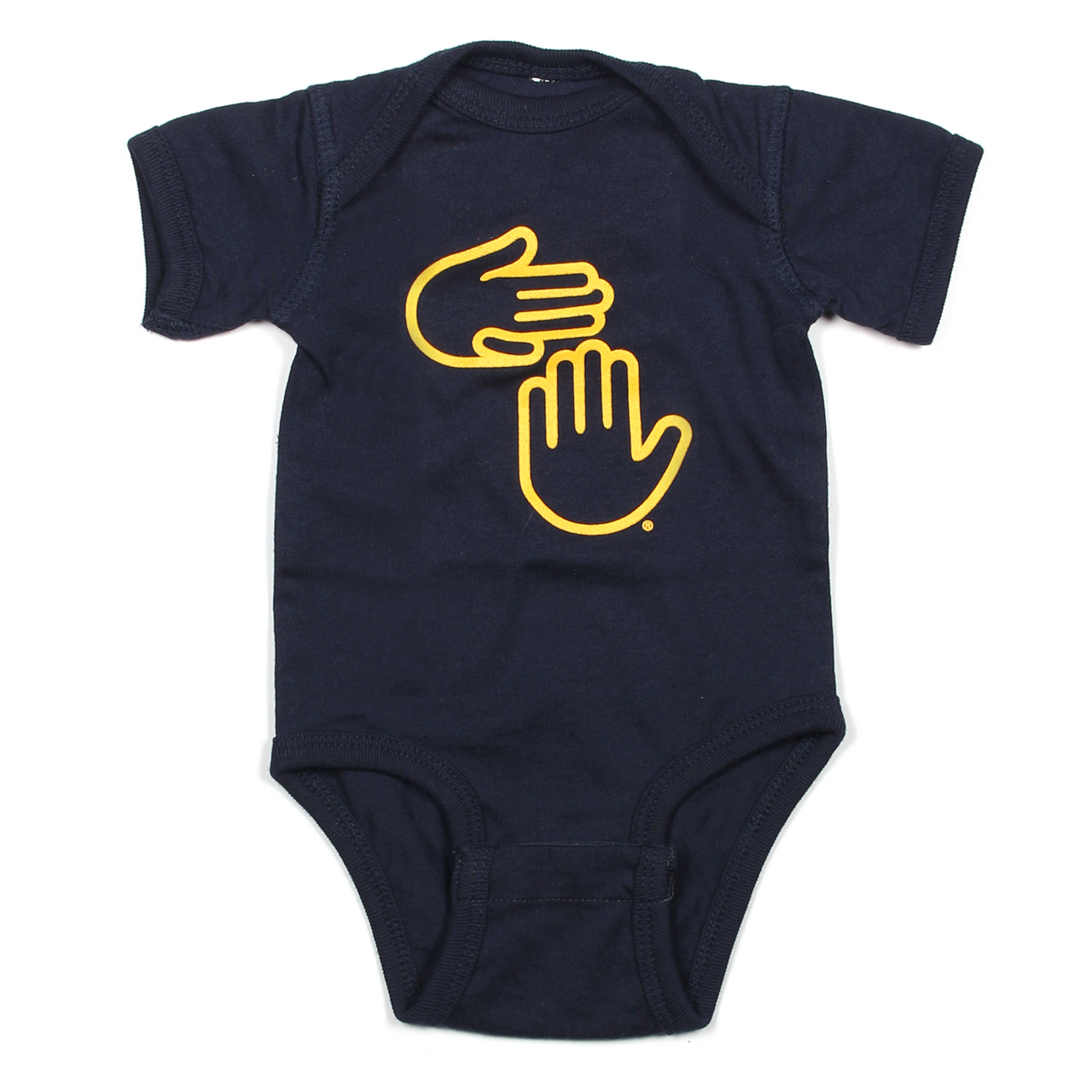 Michigan Hands Onesie (Navy & Gold)