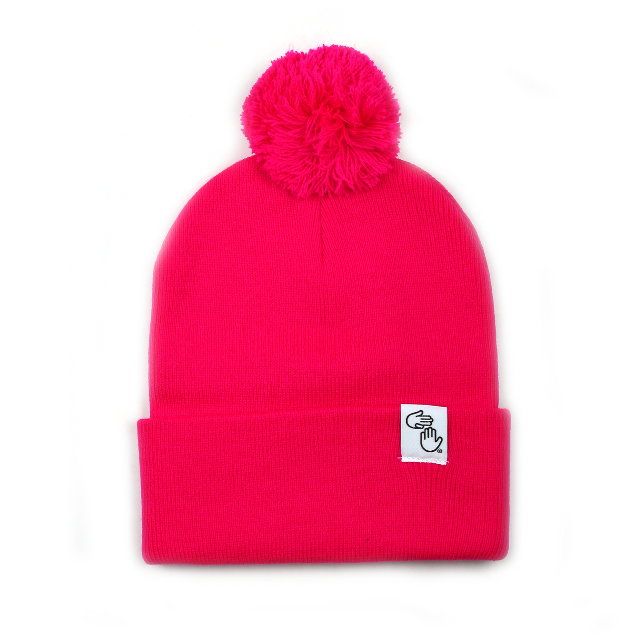 Pom Beanie (Neon Pink)