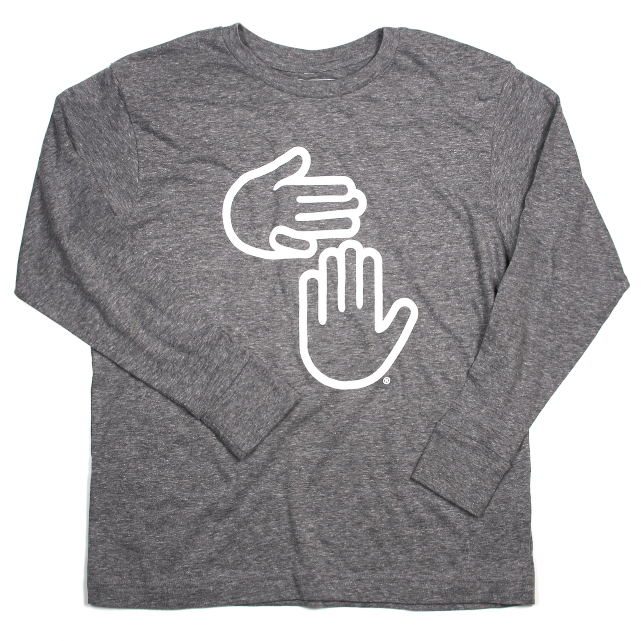 Michigan Hands Long Sleeve Youth Tee (Grey)